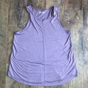 Mudd Racerback Tank Top Scoop Neck Thin Stretchy Purple Large